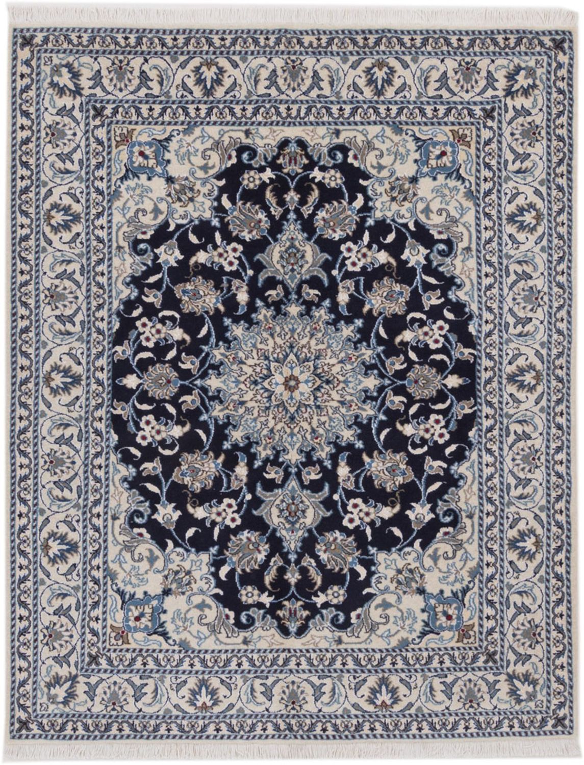 Persisk teppe - Nain - 193 x 150 cm - mørkeblå