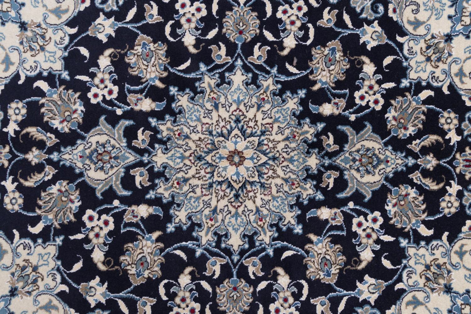 Persisk teppe - Nain - 193 x 150 cm - mørkeblå