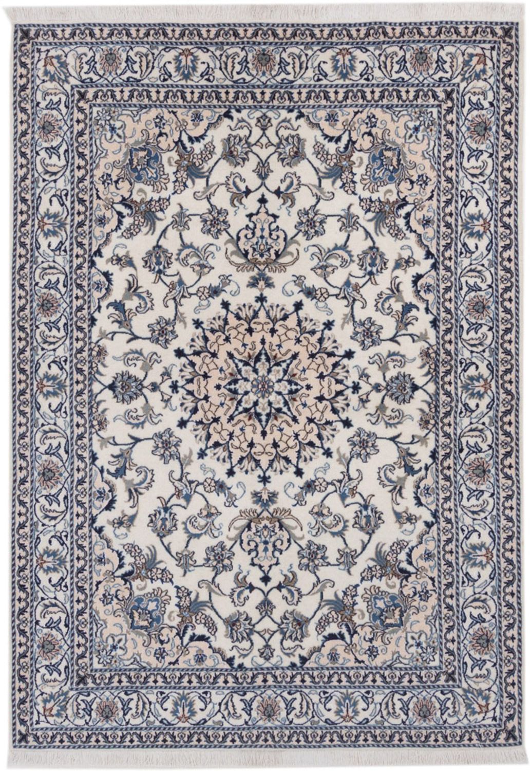 Alfombra persa - Nain - 234 x 165 cm - crema