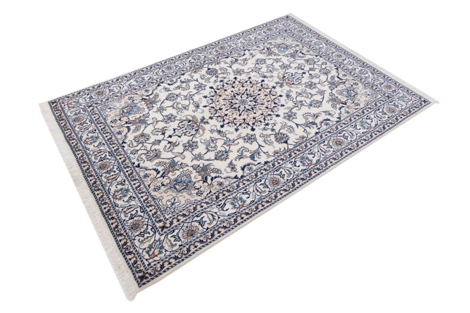 Alfombra persa - Nain - 234 x 165 cm - crema