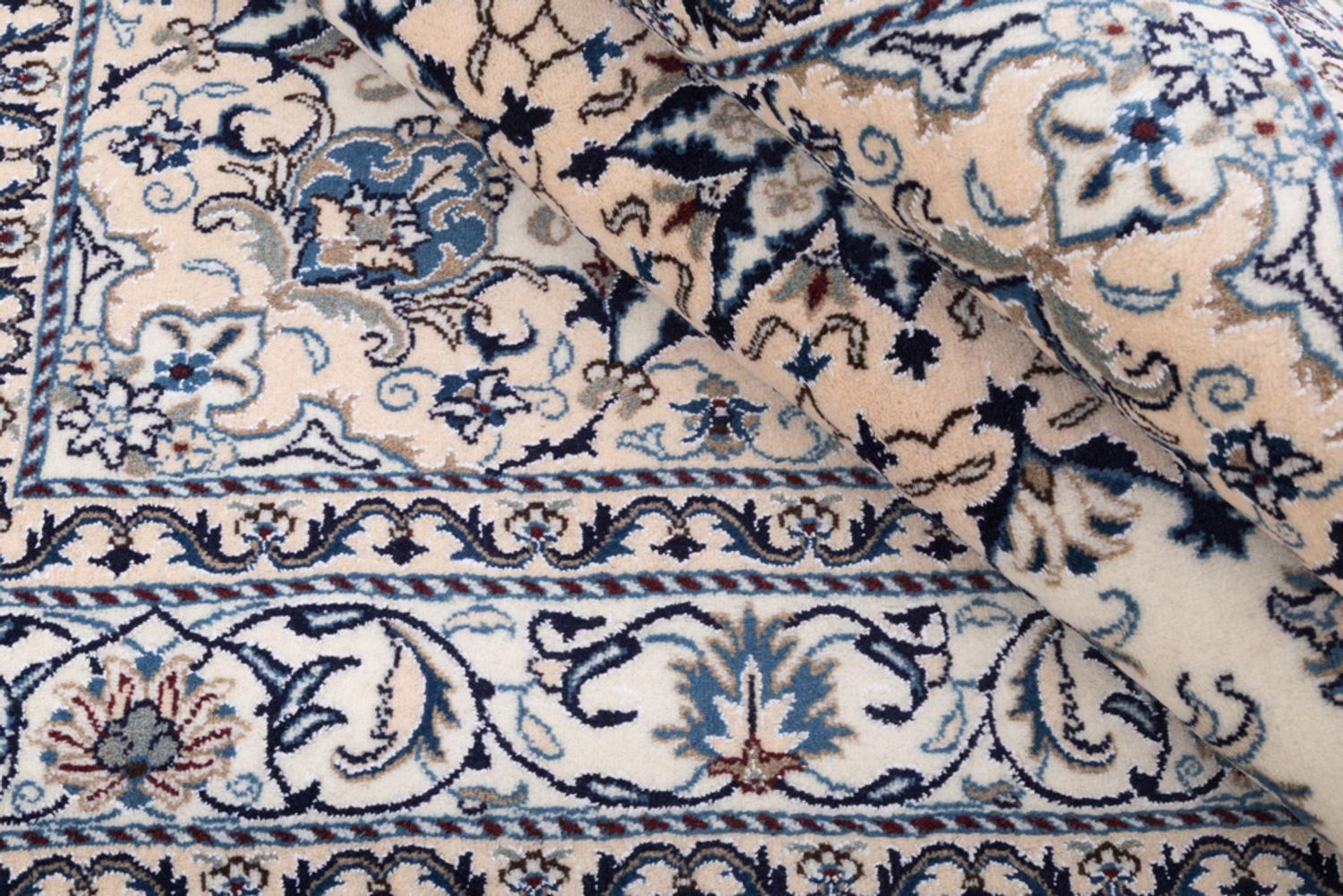 Alfombra persa - Nain - 234 x 165 cm - crema