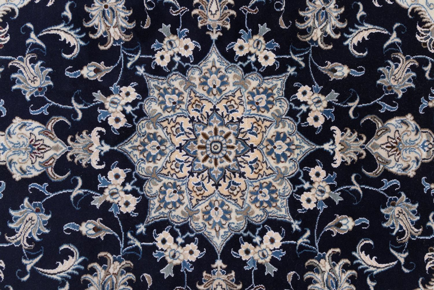 Alfombra persa - Nain - 228 x 170 cm - azul oscuro