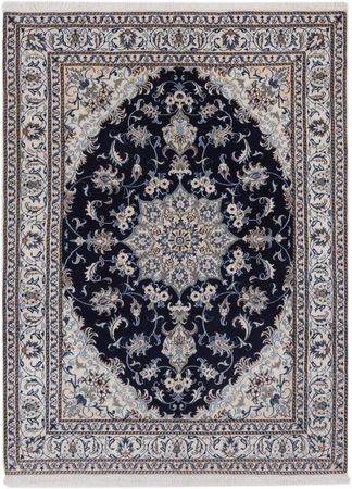 Alfombra persa - Nain - 228 x 170 cm - azul oscuro