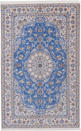 Alfombra persa - Nain - 249 x 157 cm - azul claro