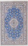 Alfombra persa - Nain - 249 x 157 cm - azul claro