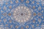Alfombra persa - Nain - 249 x 157 cm - azul claro