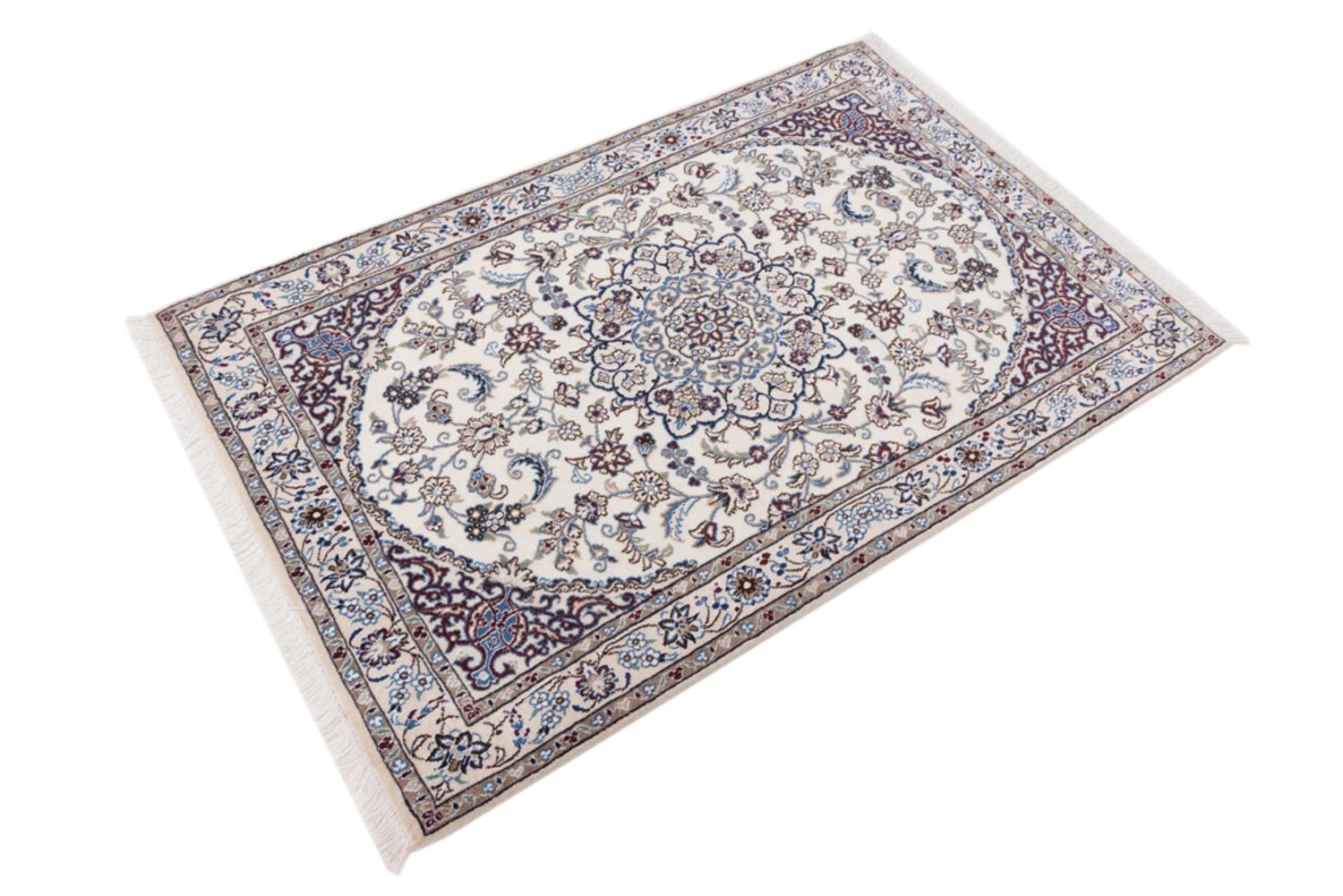 Perský koberec - Nain - 147 x 100 cm - krémová