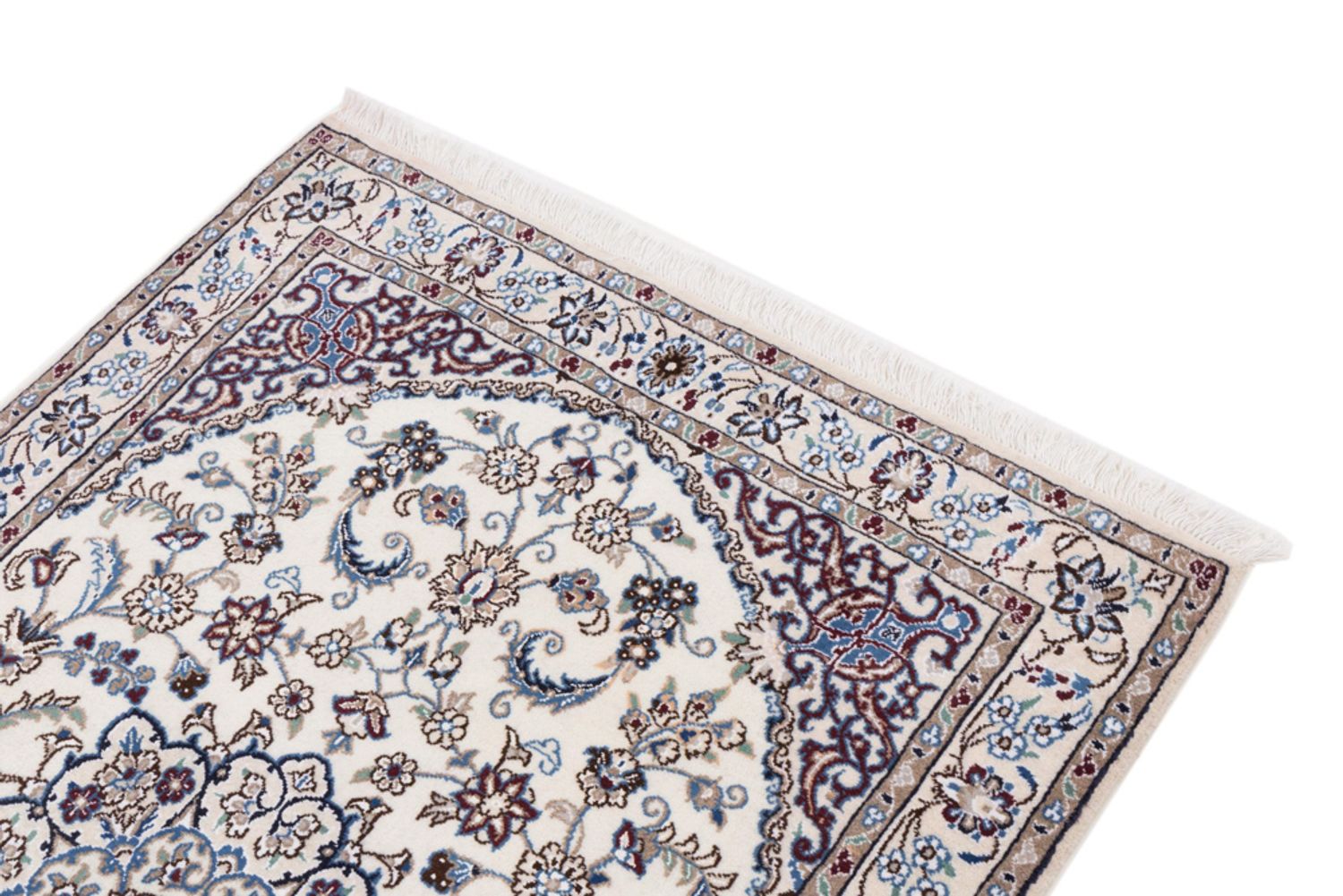 Perský koberec - Nain - 147 x 100 cm - krémová