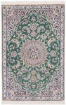 Alfombra persa - Nain - 136 x 88 cm - verde