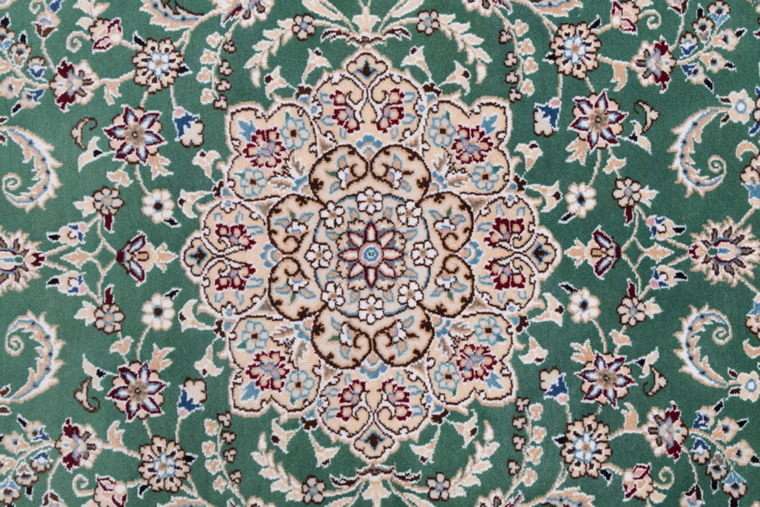 Alfombra persa - Nain - 133 x 88 cm - verde