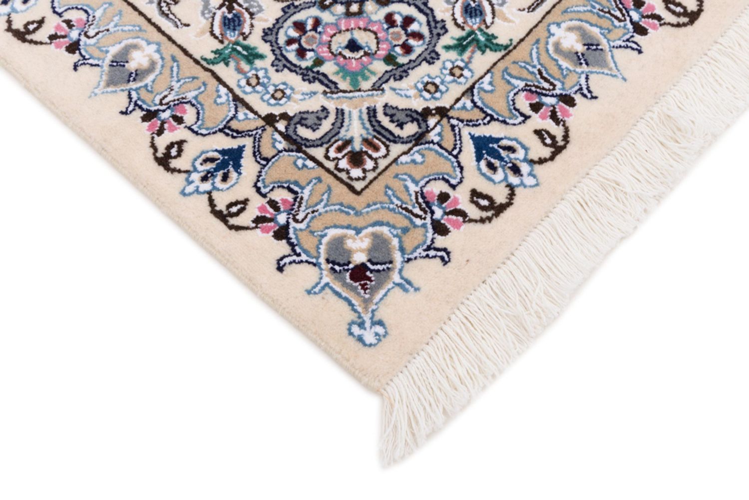 Alfombra persa - Nain - 254 x 154 cm - azul oscuro