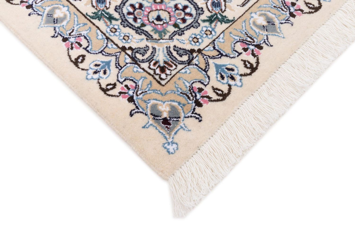 Alfombra persa - Nain - 255 x 158 cm - azul oscuro