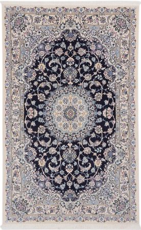 Alfombra persa - Nain - 255 x 158 cm - azul oscuro