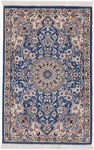 Alfombra persa - Nain - 90 x 60 cm - azul