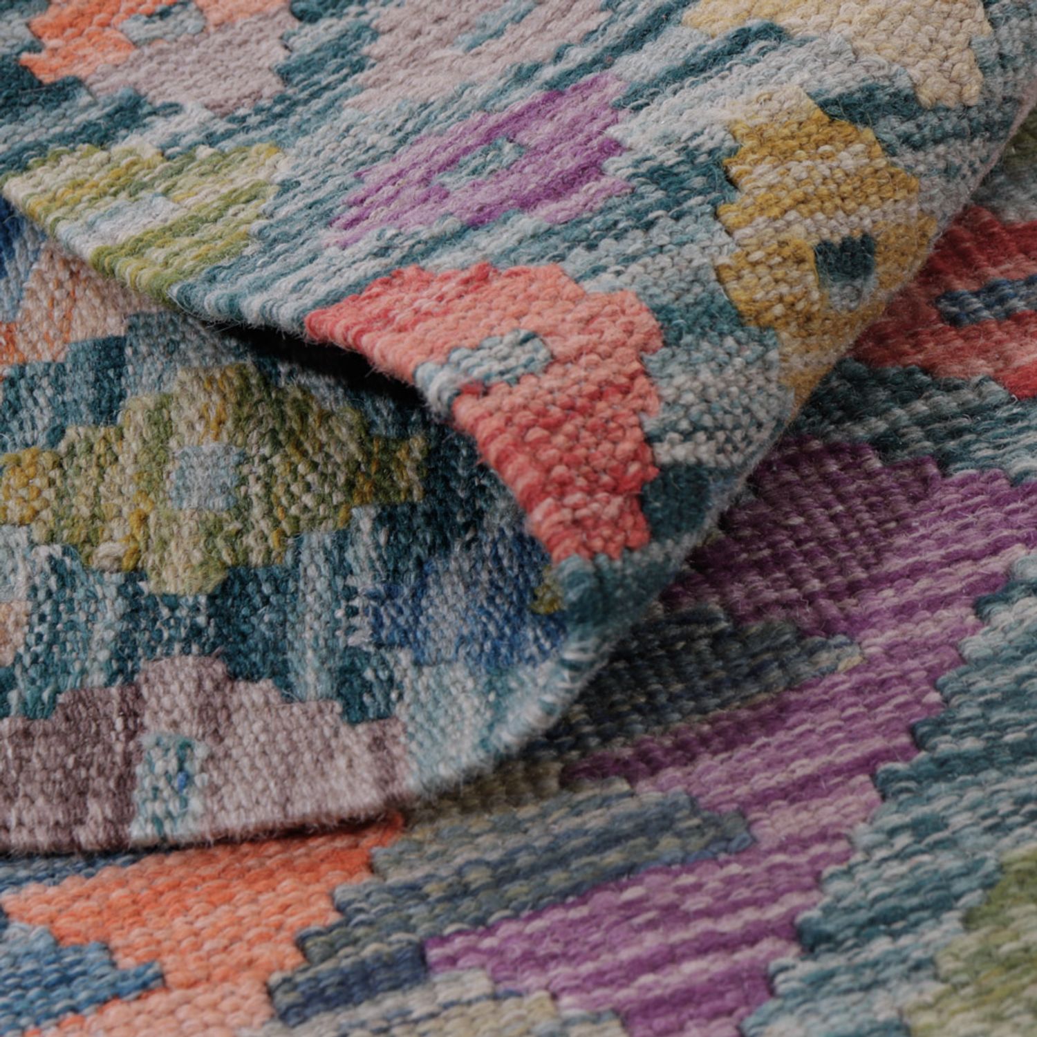 Kelim Teppich - Splash - 128 x 84 cm - mehrfarbig
