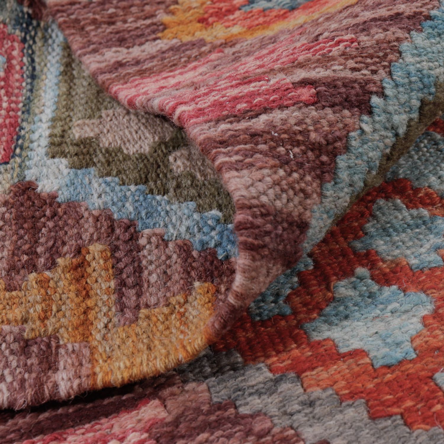 Kelim Teppich - Splash - 126 x 89 cm - mehrfarbig