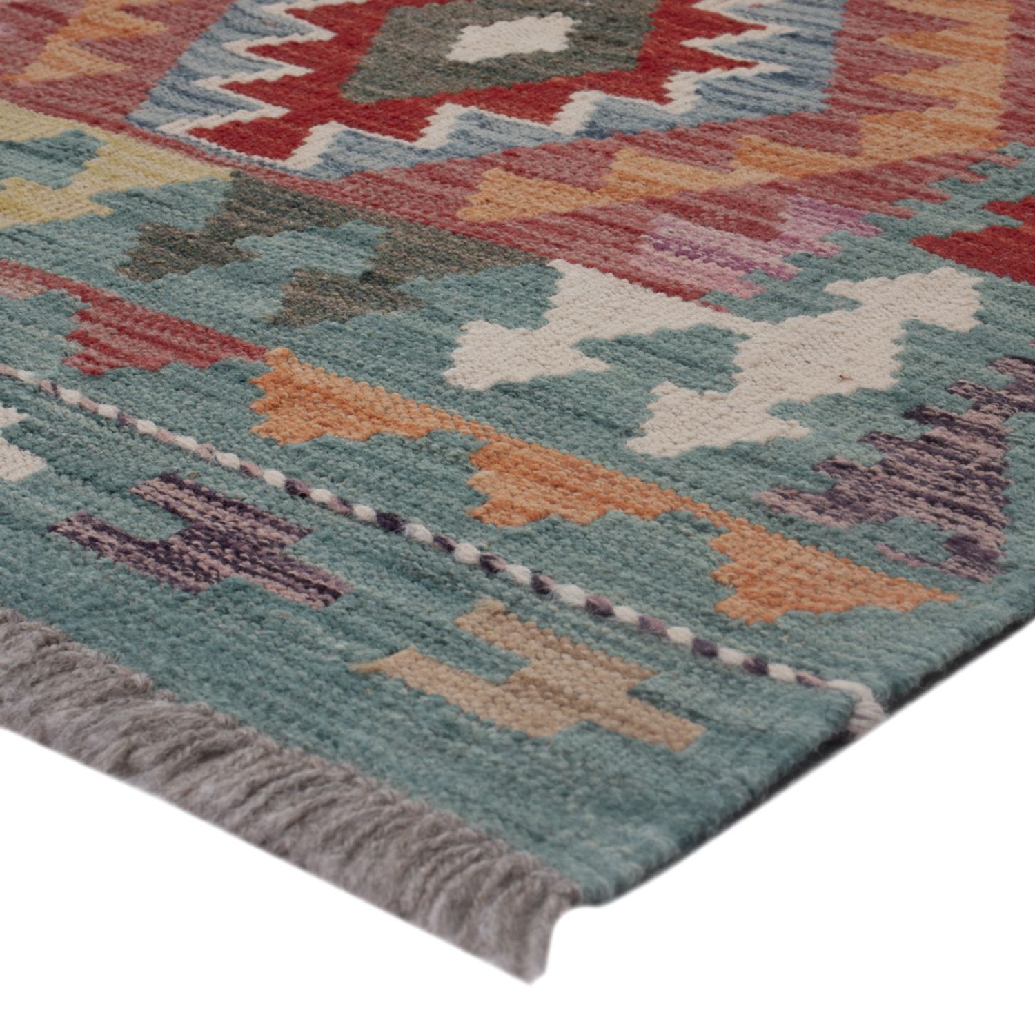 Kelim Teppich - Splash - 127 x 74 cm - mehrfarbig