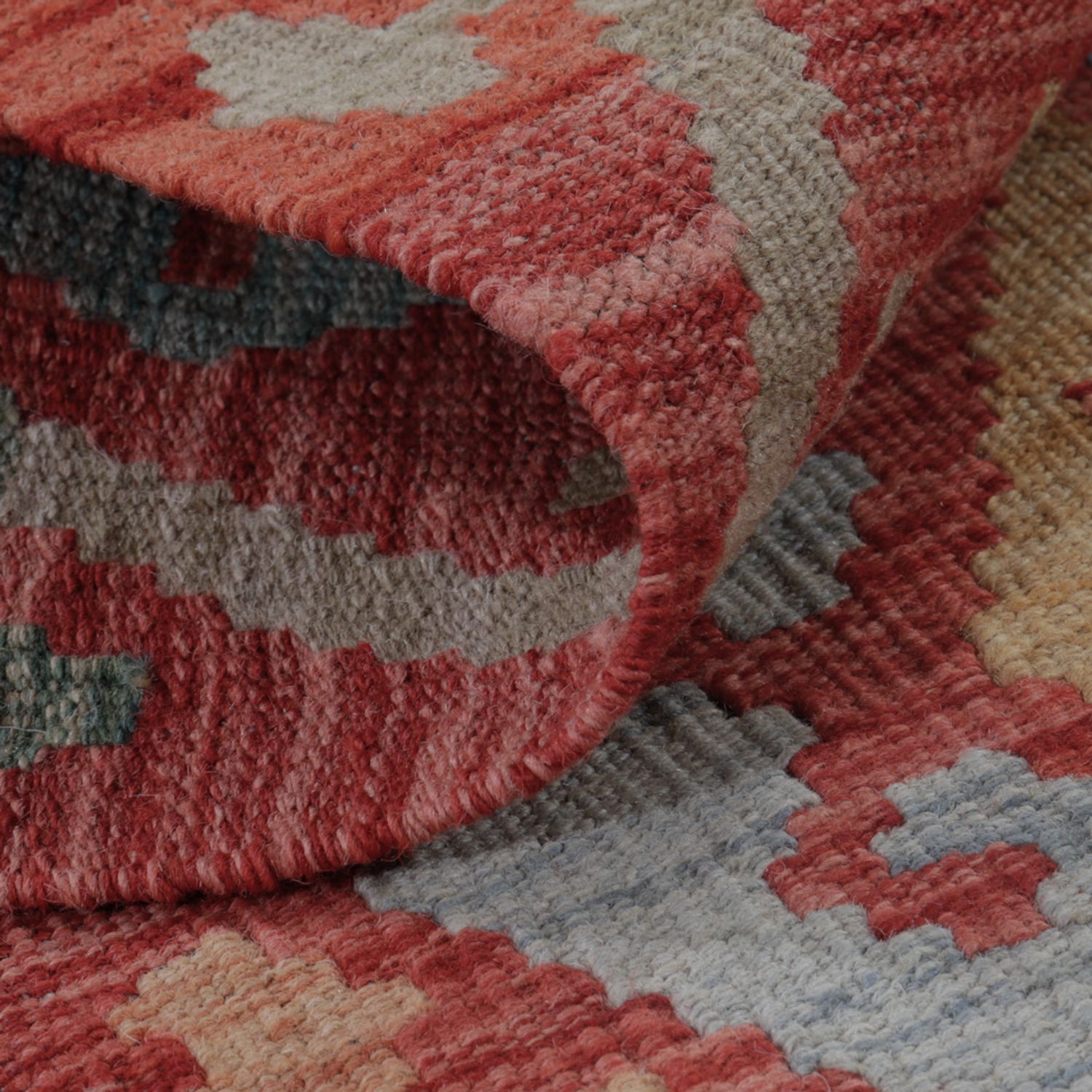 Kelim Teppich - Splash - 117 x 76 cm - mehrfarbig