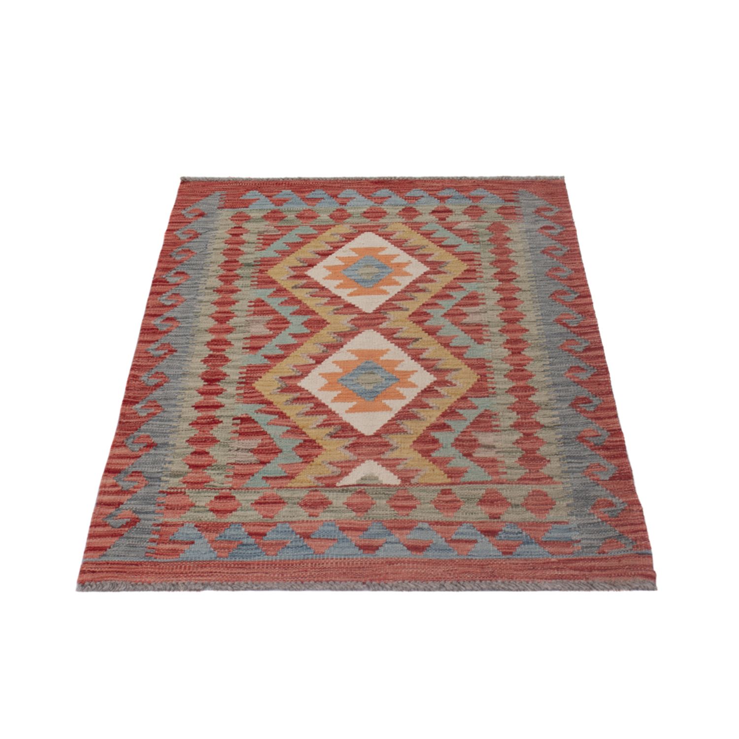 Kelim Teppich - Splash - 123 x 82 cm - mehrfarbig