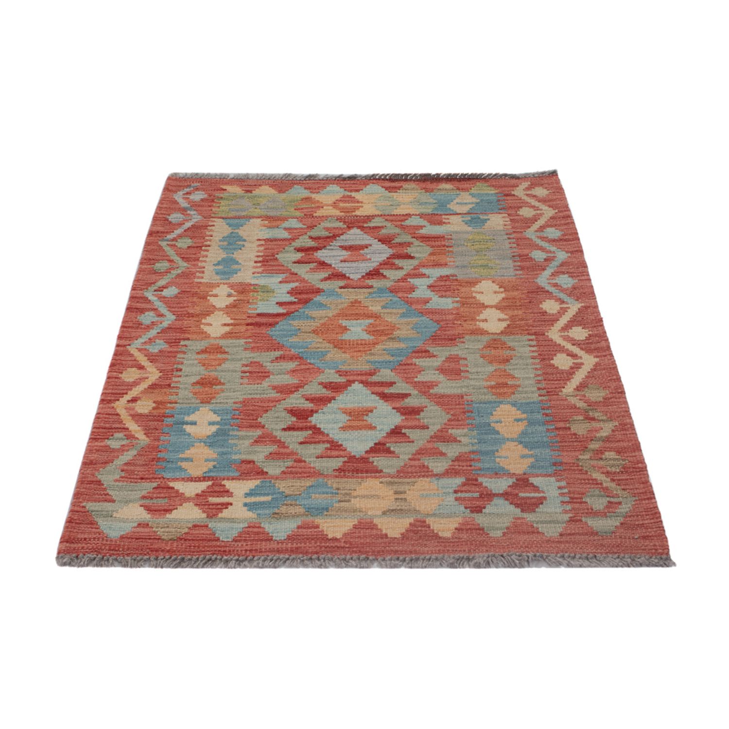 Kelim Teppich - Splash - 108 x 76 cm - mehrfarbig