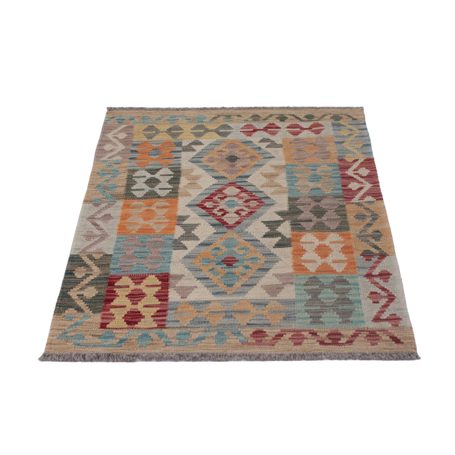Kelim Teppich - Splash - 117 x 80 cm - mehrfarbig