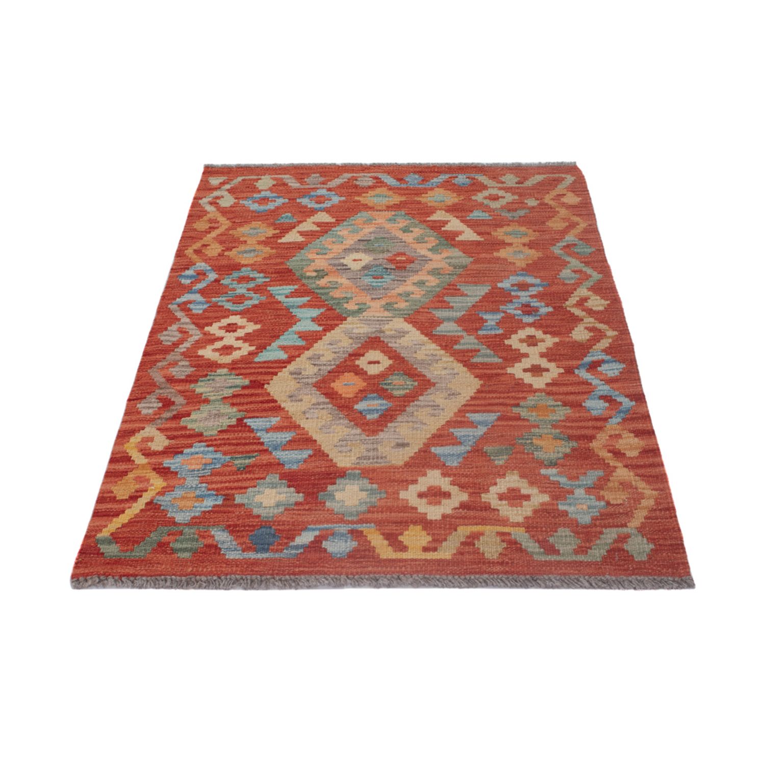 Kelim Teppich - Splash - 121 x 79 cm - mehrfarbig