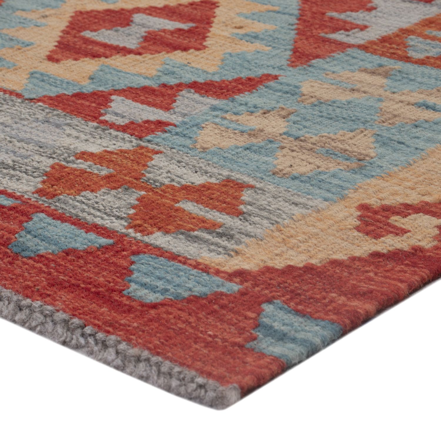 Kelim Teppich - Splash - 123 x 76 cm - mehrfarbig