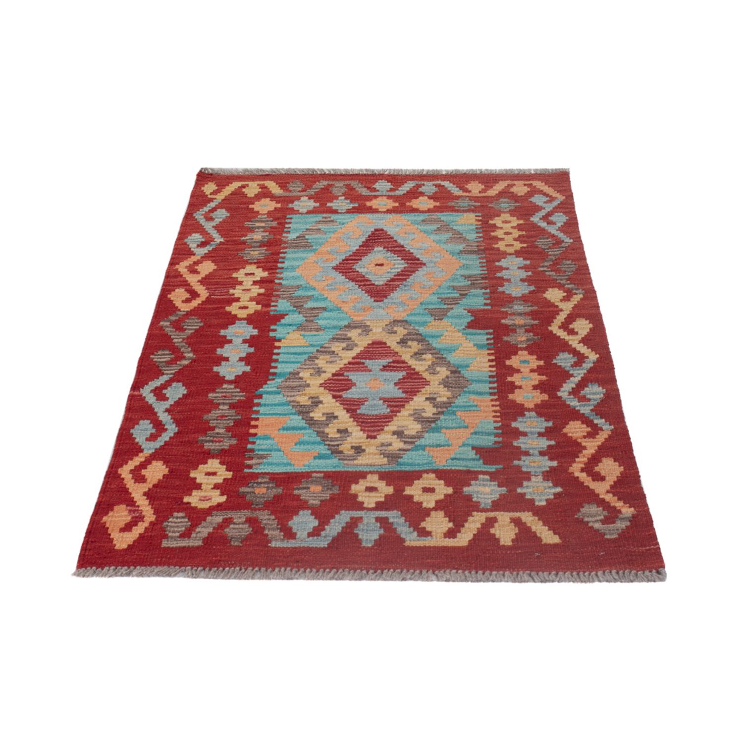 Kelim Teppich - Splash - 123 x 78 cm - mehrfarbig