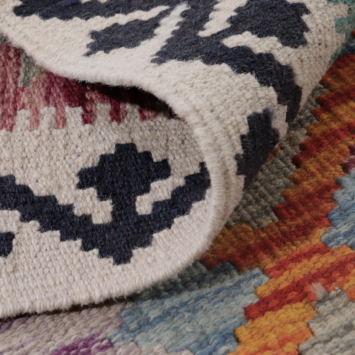 Kelim Teppich - Splash - 118 x 77 cm - mehrfarbig