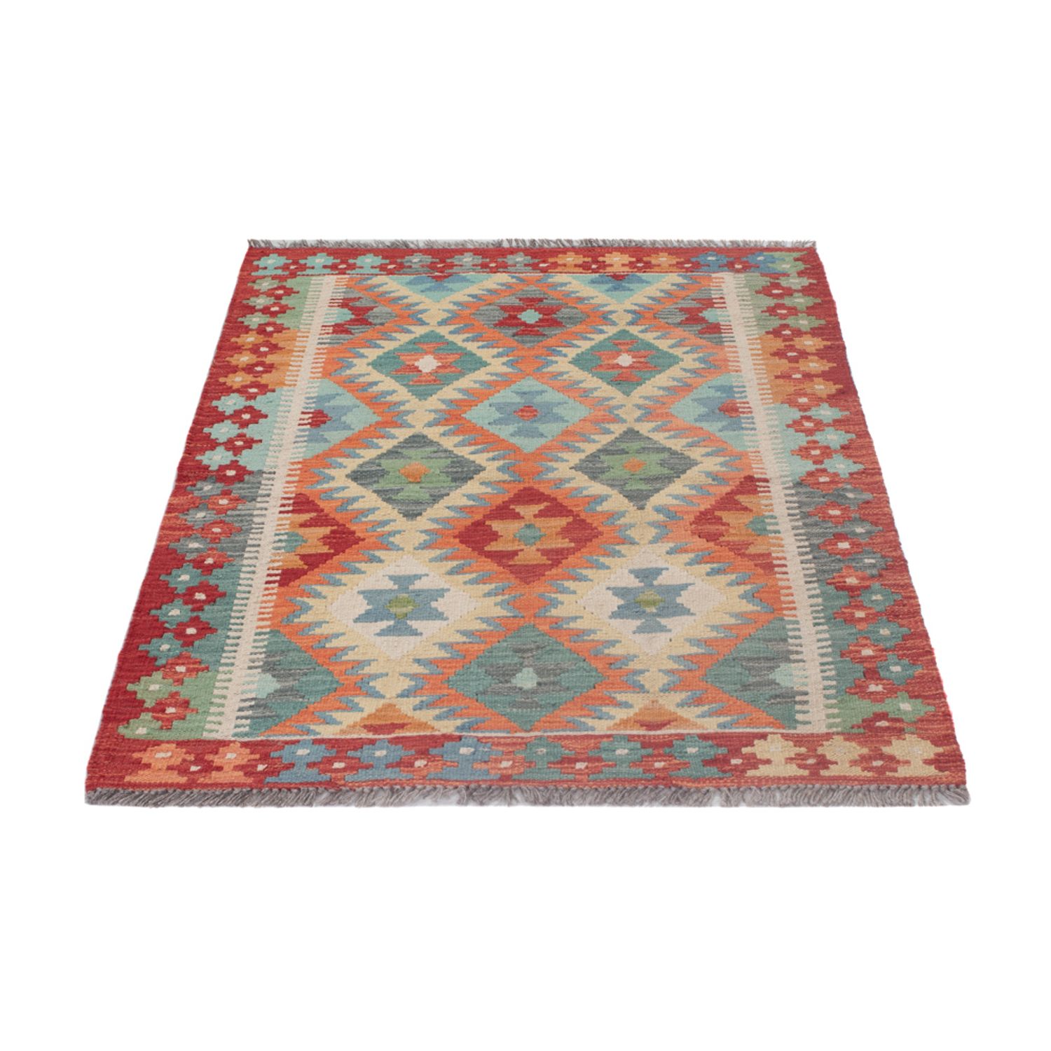Kelim Teppich - Splash - 124 x 86 cm - mehrfarbig
