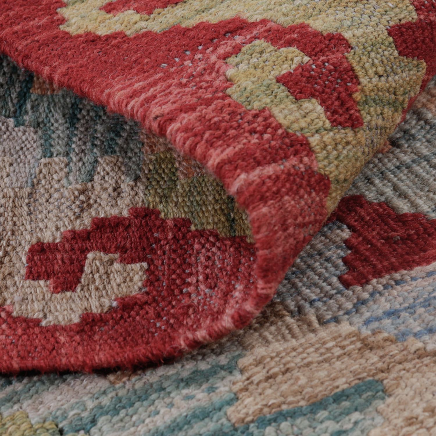 Kelim Teppich - Splash - 113 x 87 cm - mehrfarbig