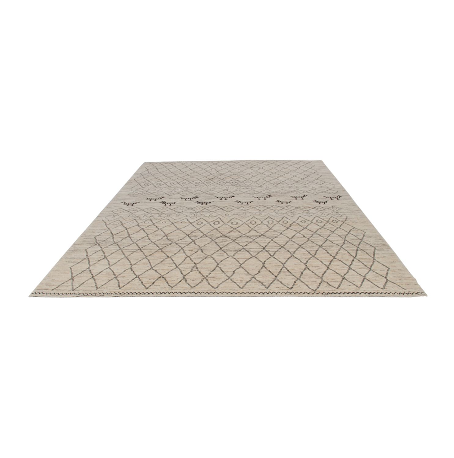 Alfombra bereber - 347 x 250 cm - gris oscuro