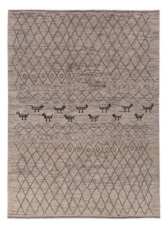 Alfombra bereber - 347 x 250 cm - gris oscuro
