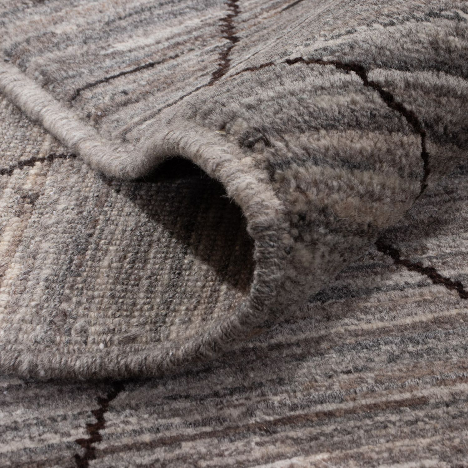 Berber Teppich - 344 x 256 cm - dunkelgrau