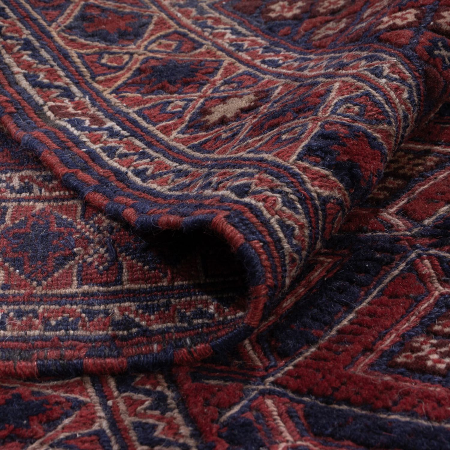 Kelim Teppich - Oriental quadratisch  - 187 x 161 cm - dunkelrot