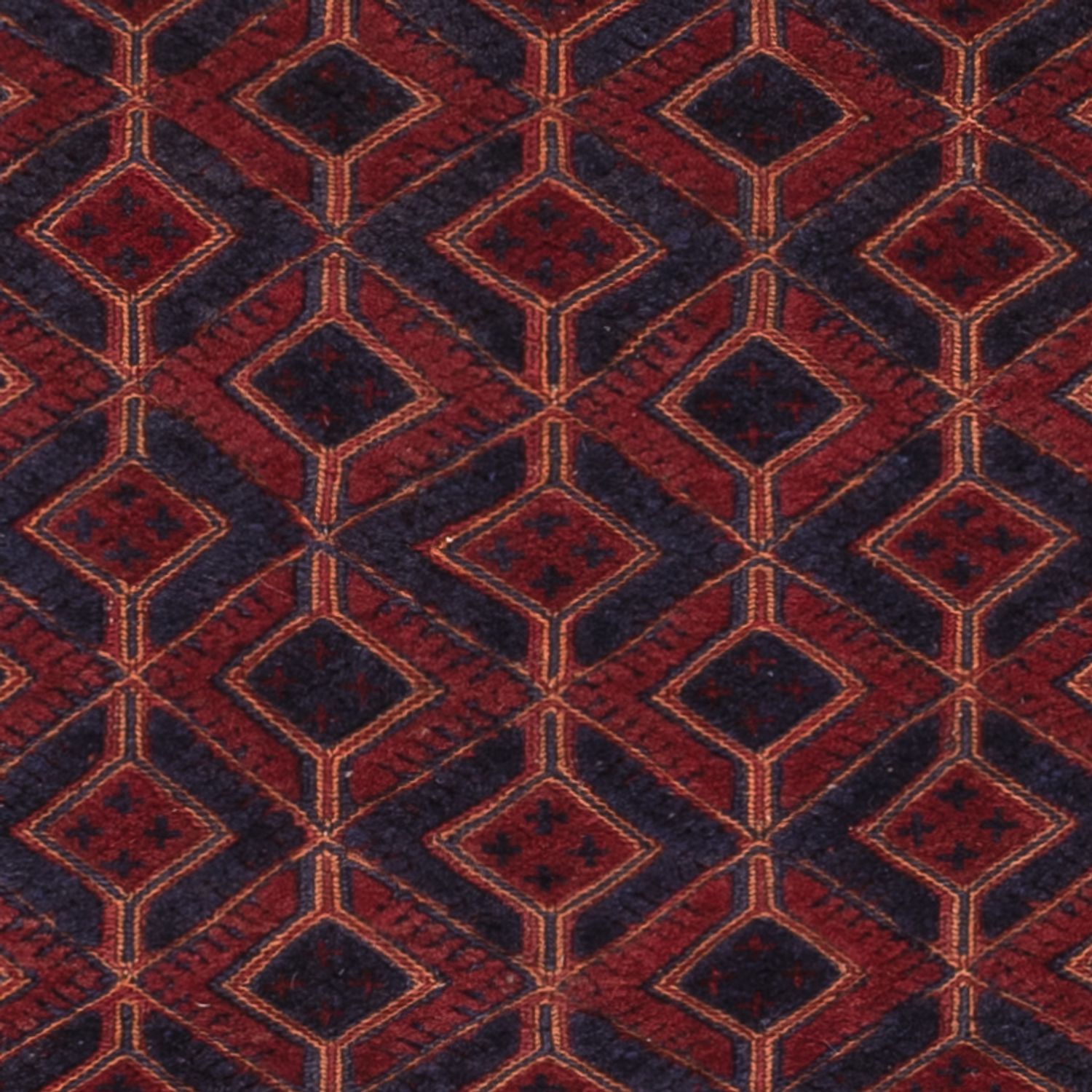 Kelim Teppich - Oriental quadratisch  - 189 x 160 cm - dunkelrot