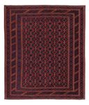 Kelim Teppich - Oriental quadratisch  - 189 x 160 cm - dunkelrot