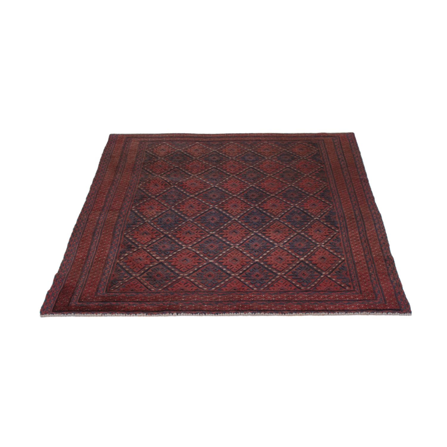 Kelim Teppich - Oriental - 189 x 146 cm - dunkelrot