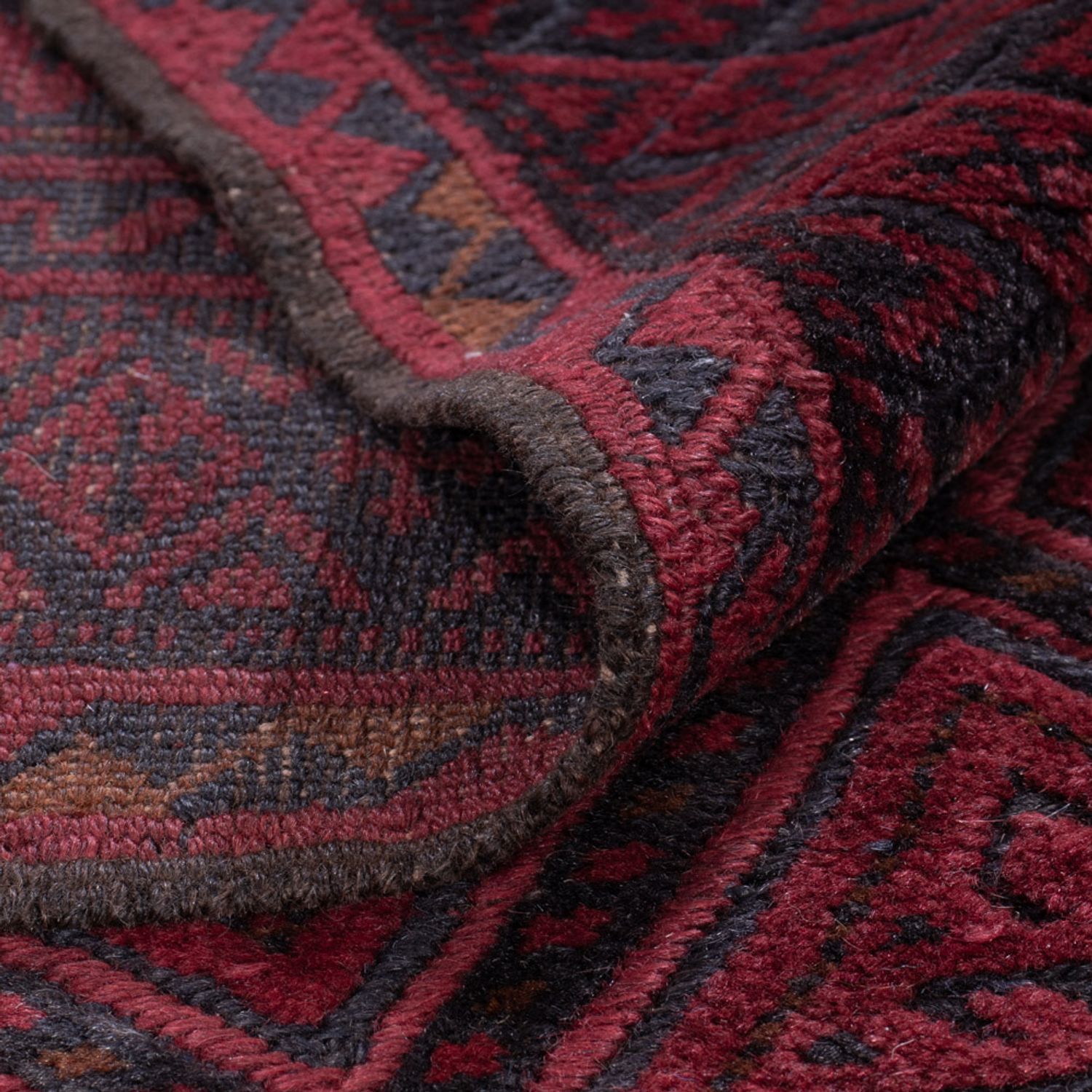 Kelim Teppich - Oriental - 185 x 153 cm - dunkelrot