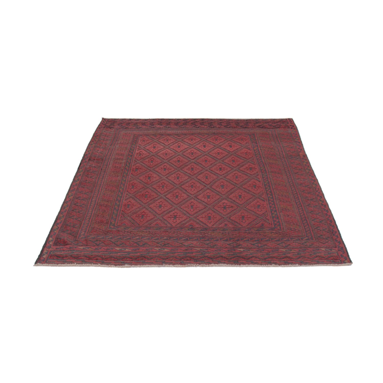 Kelim Teppich - Oriental - 185 x 153 cm - dunkelrot