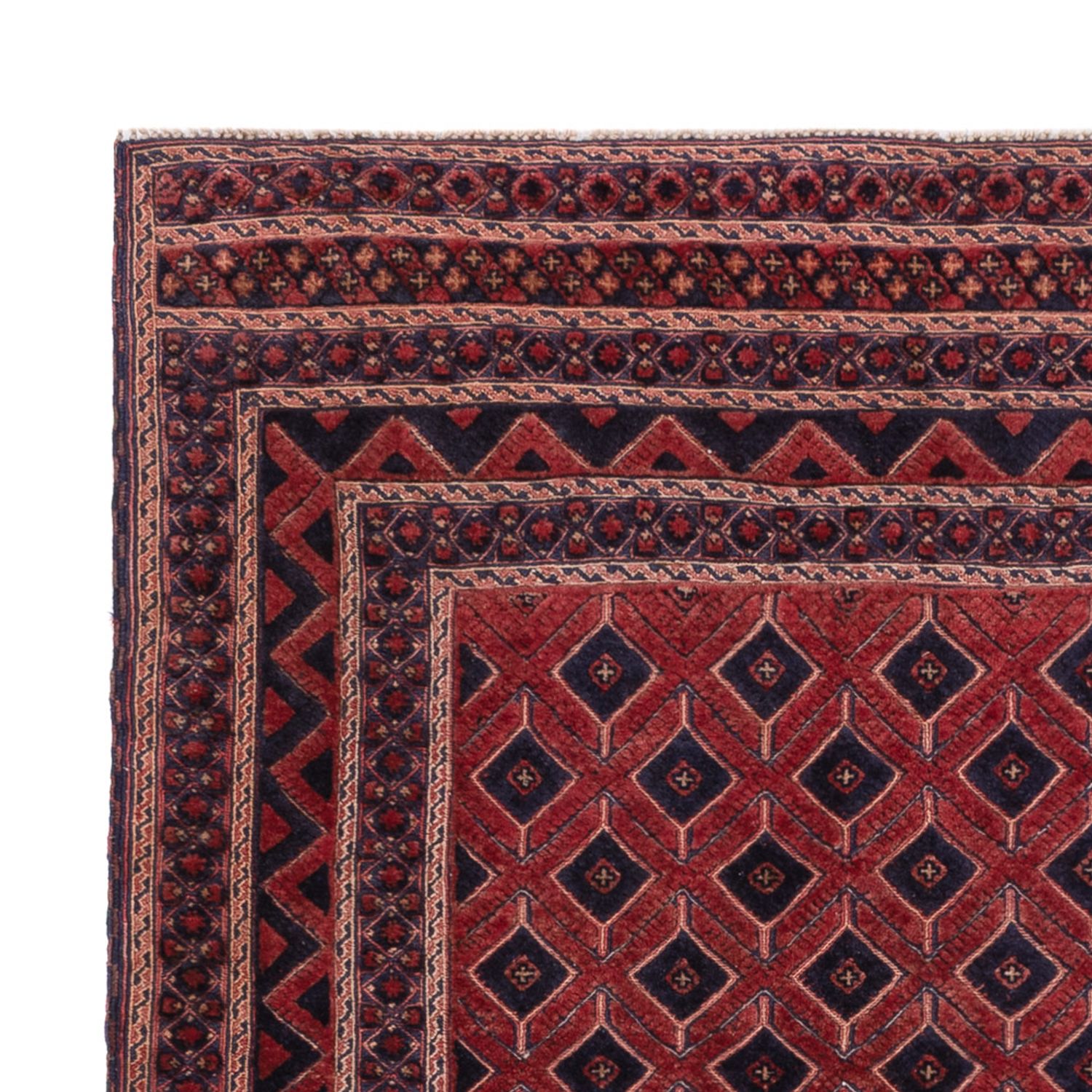 Kelim Teppich - Oriental sonderform  - 184 x 158 cm - dunkelrot