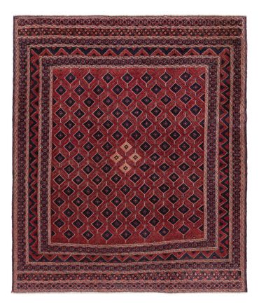 Kelim Teppich - Oriental sonderform  - 184 x 158 cm - dunkelrot