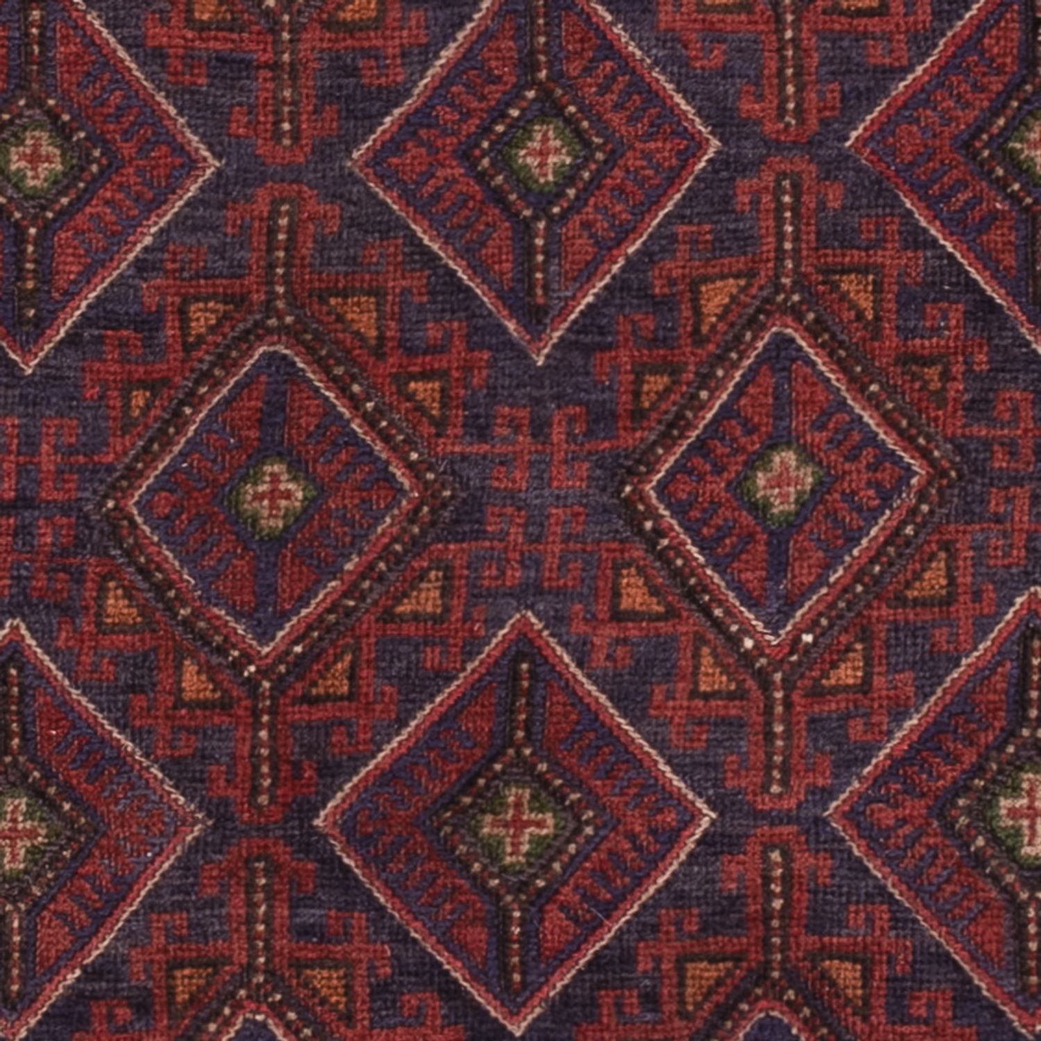 Kelim Teppich - Oriental - 195 x 159 cm - dunkelrot