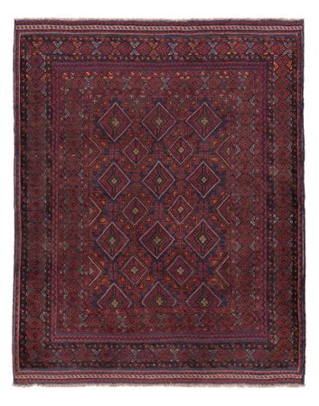 Kelim Teppich - Oriental - 195 x 159 cm - dunkelrot