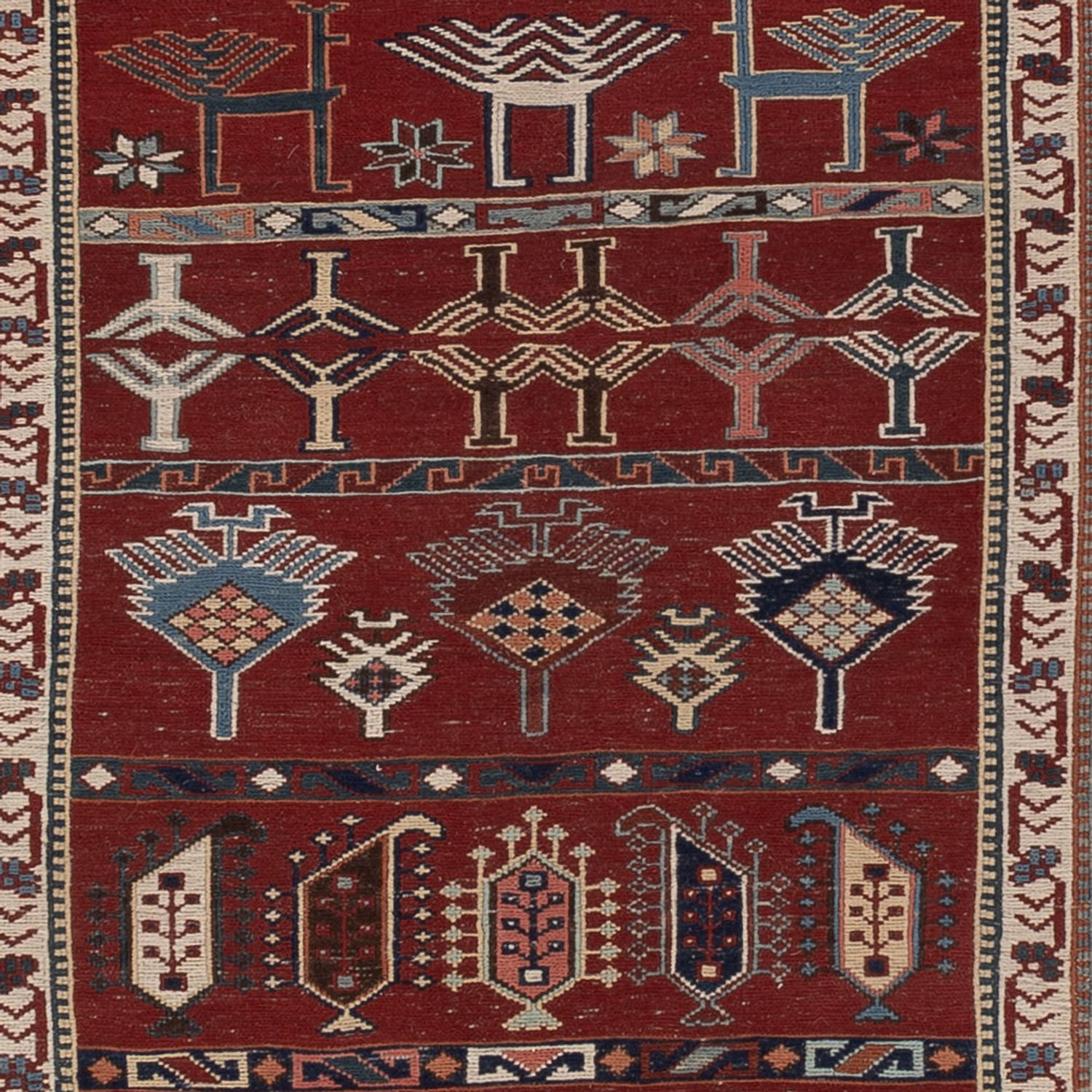 Kelim Teppich - Oriental - Soumak - 242 x 188 cm - rost