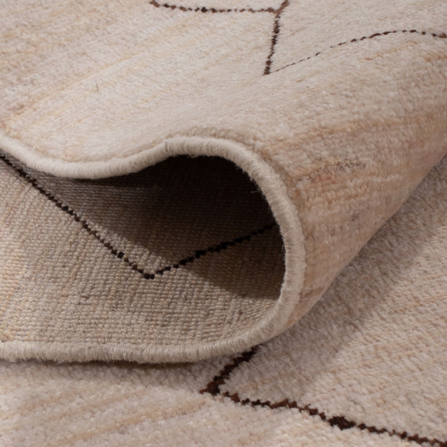 Berber Teppich - 211 x 165 cm - hellgrau