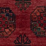 Afghan Teppich - 202 x 155 cm - rot