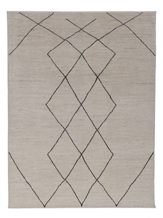 Alfombra bereber - 204 x 150 cm - gris claro