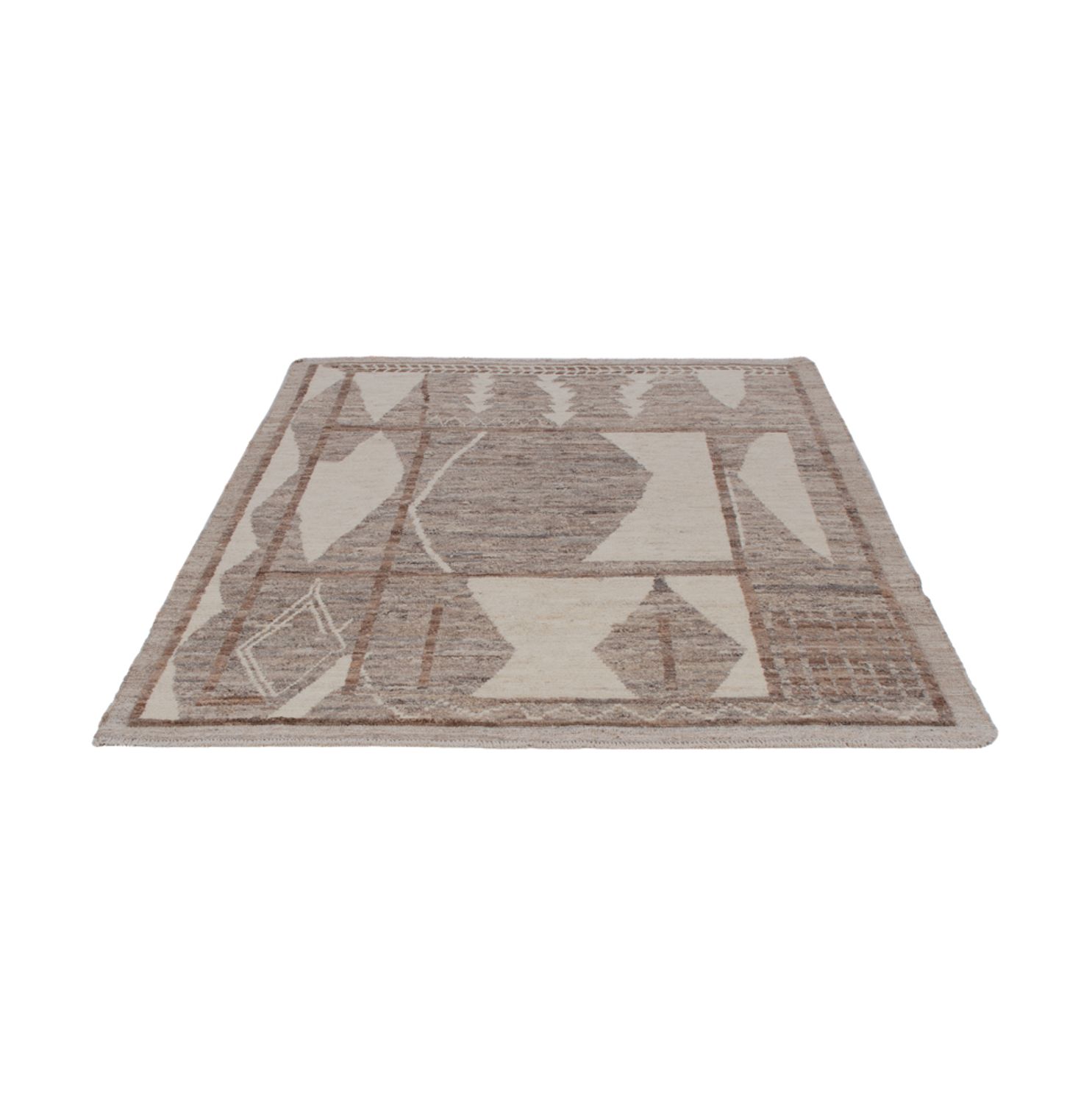 Berber Teppich - 190 x 144 cm - dunkelbraun