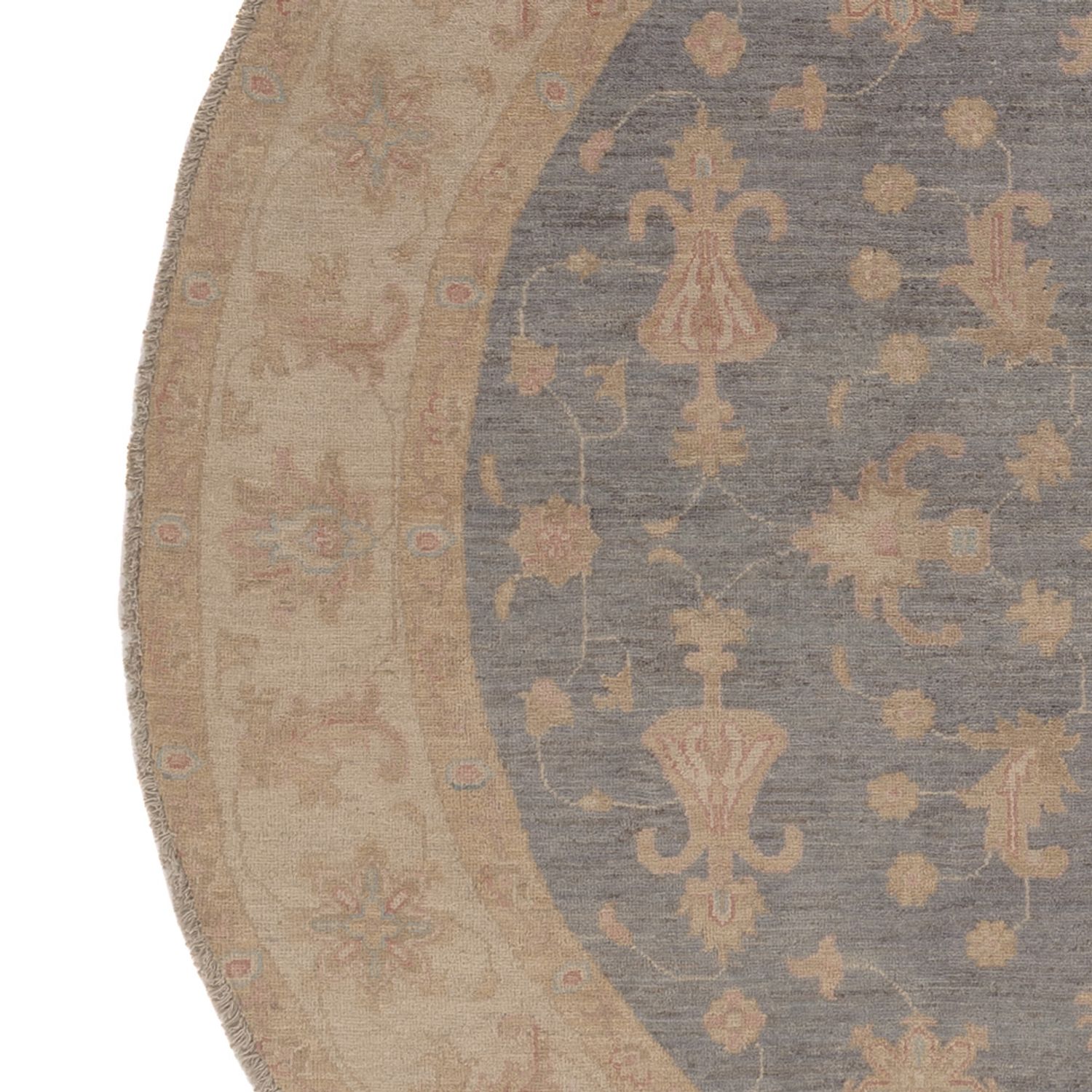 Ziegler Teppe rundt  - 198 x 198 cm - blå